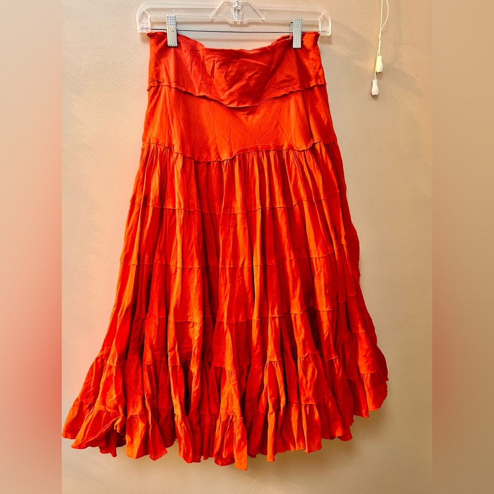 The Limited Orange Maxi Skirt